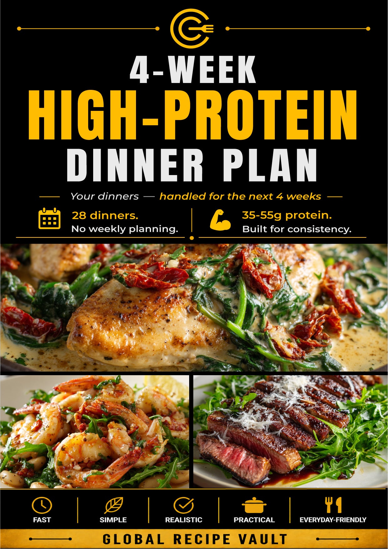 4 Week High-Protein Dinner Plan